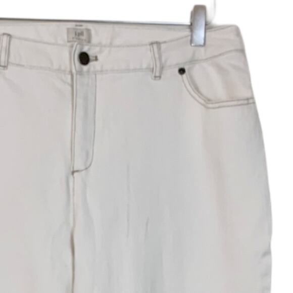 J.Jill Women's Jeans 10" High Rise Cream Eggshell Boot Cut Stretch Size 14 - Picture 6 of 8